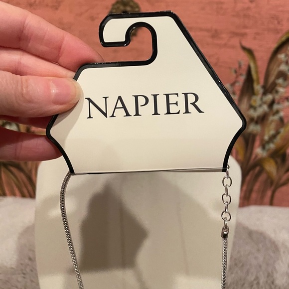 Napier Black and Silver Beaded Necklace - Picture 3 of 4